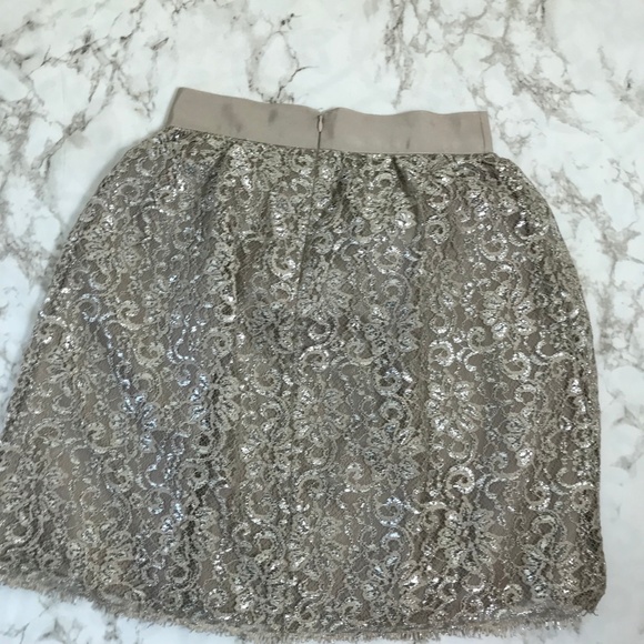 J. Crew Sparkle Tinsel Metallic Lace Skirt - Picture 6 of 6